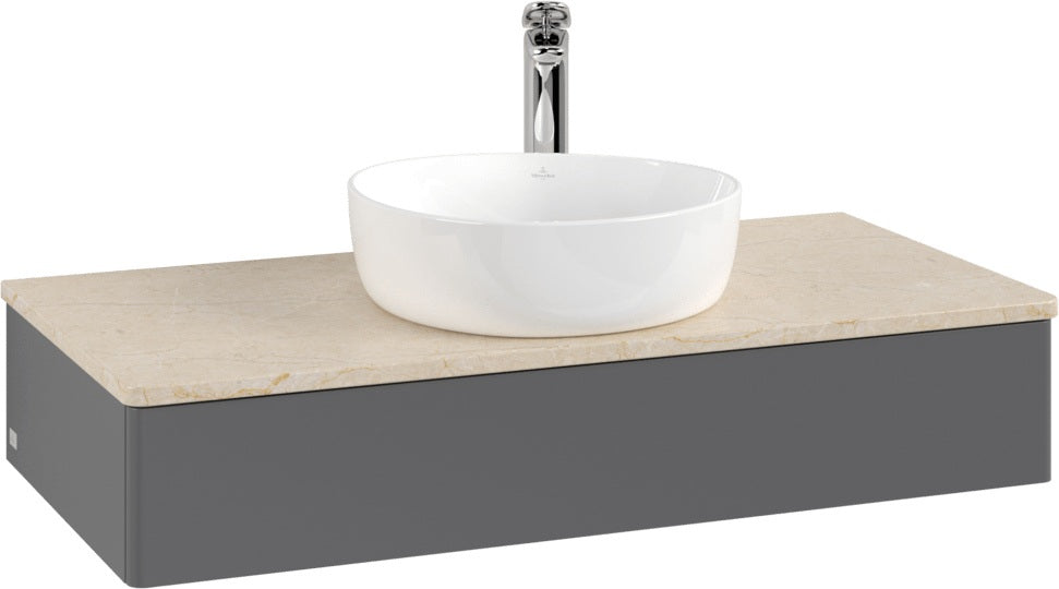 Villeroy & Boch Waschtischunterschrank Antao 1000 mm Anthrazit Matt Lack mit Hahnlochbohrung