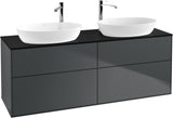 Villeroy & Boch Finion Waschbeckenunterschrank 1600 mm Glossy White Lacquer mit Beleuchtung