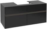 Villeroy & Boch Collaro Waschtischunterbau 1200 mm mit LED-Beleuchtung und 4 Auszügen in Truffle Grey