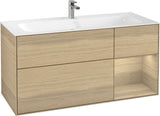 Villeroy & Boch Finion Waschbeckenunterschrank Glossy White Lacquer 1196 mm mit LED-Beleuchtung