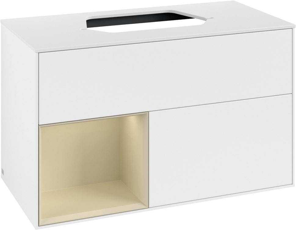 Villeroy & Boch Finion Waschtischunterschrank 1000 mm White Matt Lacquer mit LED-Beleuchtung