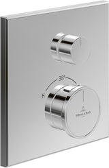 Villeroy & Boch Vea Unterputz-Thermostat eckig Chrom – ViPush-Technologie