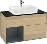 Villeroy & Boch Finion Waschtischunterschrank 1000 mm Glossy White Lacquer mit LED-Beleuchtung