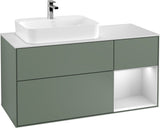Villeroy & Boch Waschtischunterschrank Finion F401G 1200 mm Glossy White Lacquer mit Beleuchtung