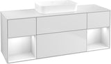 Villeroy & Boch Finion Waschtischunterschrank 1600 mm Glossy White Lacquer mit Beleuchtung