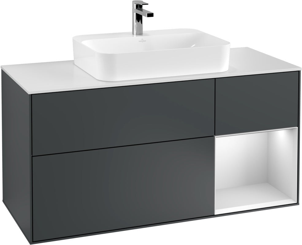 Villeroy & Boch Waschtischunterschrank Finion F421G 1200 mm Glossy White Lacquer