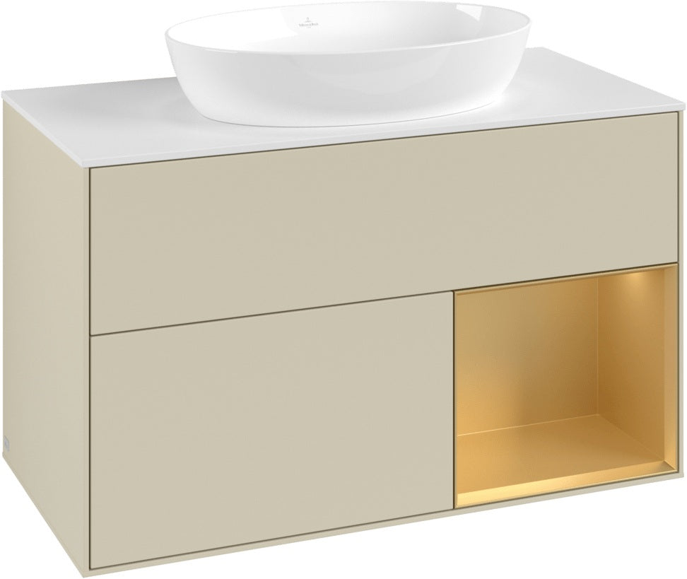 Villeroy & Boch Finion Waschtischunterschrank FA21GFGF 1000 mm Glossy White Lacquer