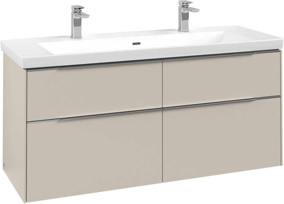 Villeroy & Boch Waschtischunterschrank Subway 3.0 C 602L0, 1272 mm, Brilliant White, mit LED-Beleuchtung