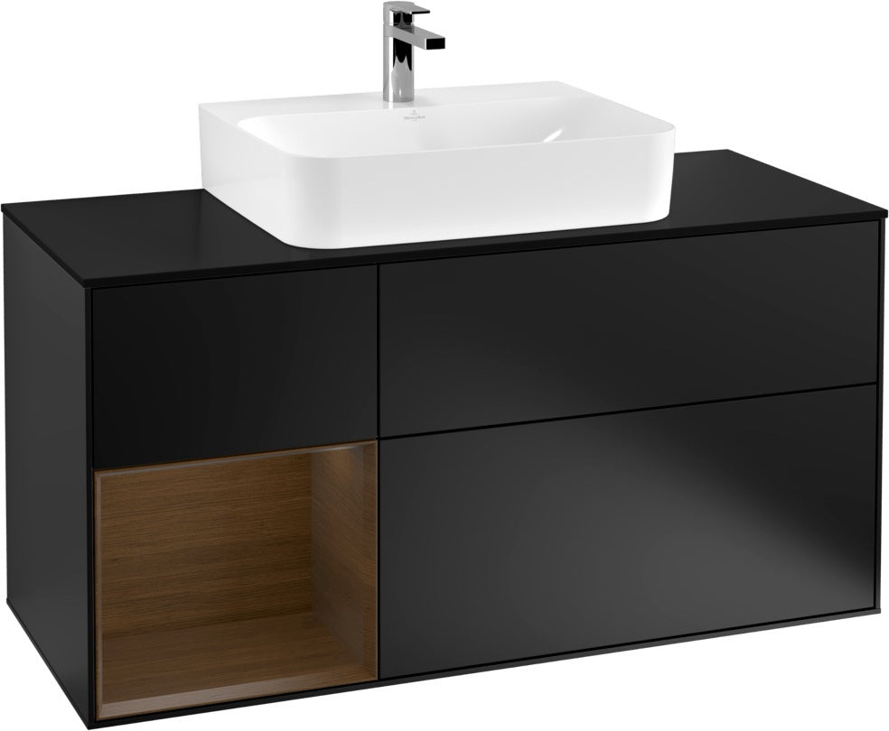 Villeroy & Boch Finion Waschbeckenunterschrank 1200 mm Glossy White mit Beleuchtung
