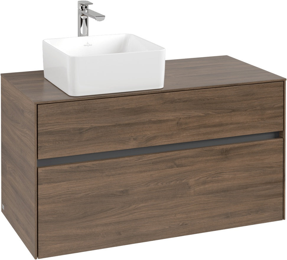 Villeroy & Boch Waschtischunterschrank Collaro C03900 1000 mm Arizona Oak mit Becken links