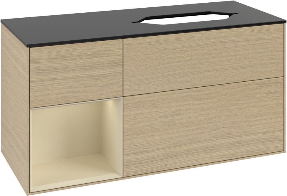 Villeroy & Boch Finion Waschtischunterschrank 120 cm Glossy White Lacquer mit Beleuchtung
