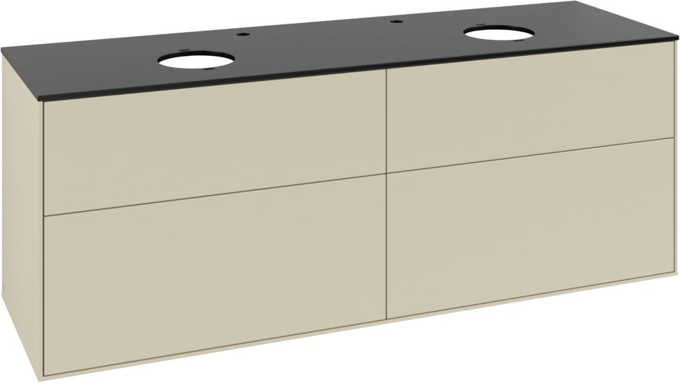 Villeroy & Boch Finion Waschbeckenunterschrank 1600 mm Glossy White Lacquer mit Beleuchtung