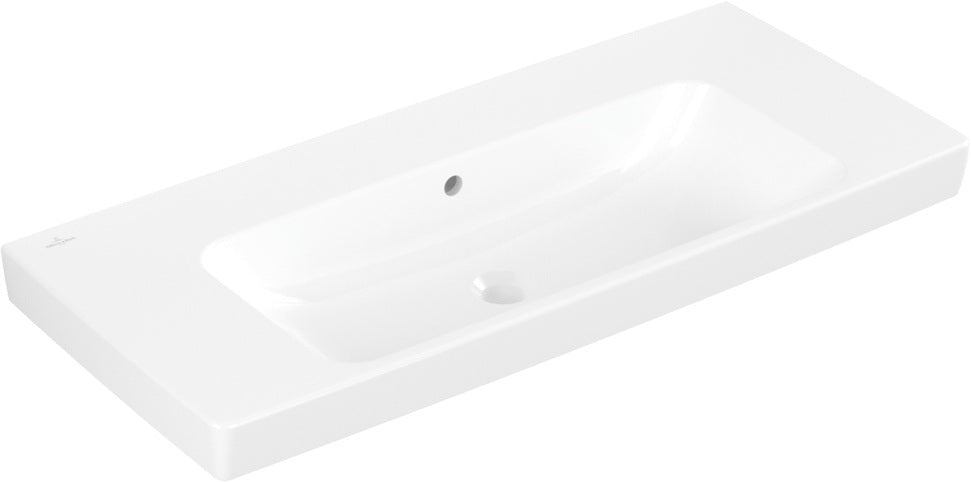 Villeroy & Boch Architectura Wandwaschbecken 1000x445mm Weiß Alpin – Rechteckig, Ohne Hahnloch