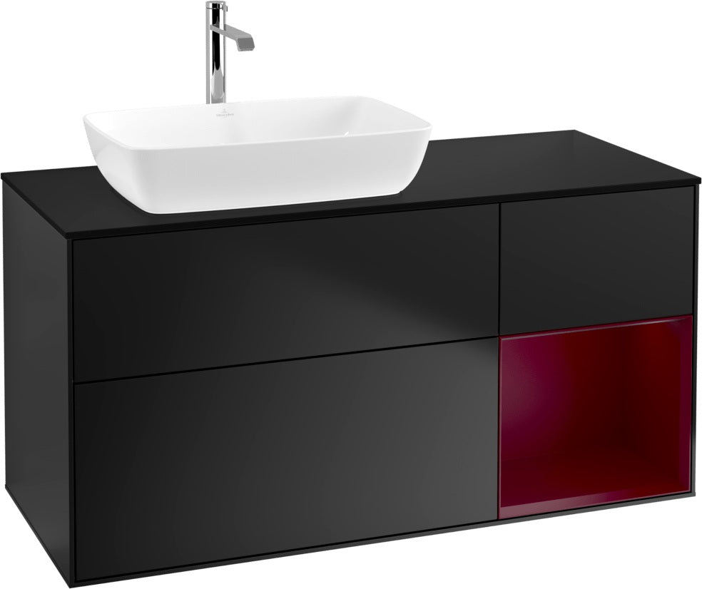 Villeroy & Boch Finion Waschtischunterschrank 1200 mm Glossy White mit Beleuchtung und SoftClosing