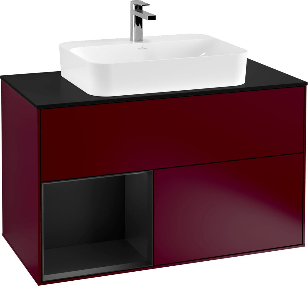 Villeroy & Boch Finion Waschtischunterschrank 1000 mm Glossy White Lacquer mit LED-Beleuchtung