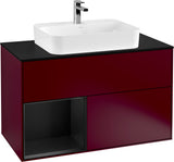 Villeroy & Boch Finion Waschtischunterschrank 1000 mm Glossy White Lacquer mit LED-Beleuchtung