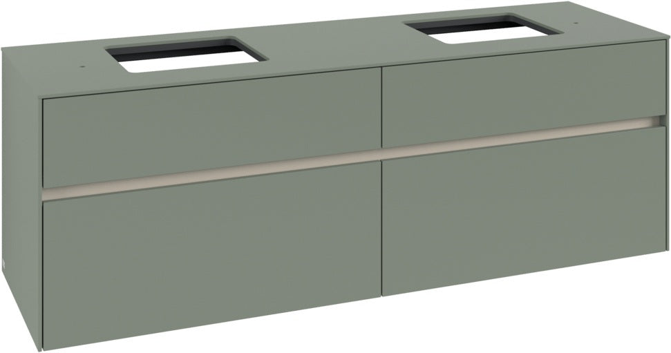 Villeroy & Boch Waschbeckenunterschrank Collaro C137 B0 1600 mm White Oak mit Beleuchtung