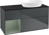 Villeroy & Boch Waschtischunterschrank Finion FA42G 1200 mm Glossy White Lacquer mit Beleuchtung