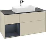 Villeroy & Boch Finion Waschtischunterschrank 1200 mm Glossy White Lacquer mit LED-Beleuchtung