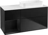 Villeroy & Boch Finion Waschtischunterschrank 1200 mm Glossy White mit Beleuchtung