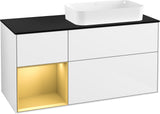 Villeroy & Boch Finion Waschtischunterschrank 120 cm Glossy White Lacquer mit Beleuchtung