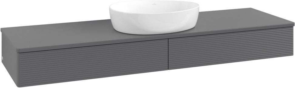Villeroy & Boch Waschbeckenunterschrank Antao K14110 1600x190x500mm Anthracite Matt Lacquer