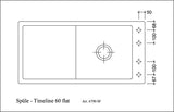 Villeroy & Boch Timeline 60 Flat Einbauspüle 965x475mm Ebony CeramicPlus reversibel