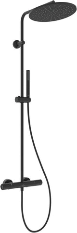 Villeroy & Boch Duschsystem Universal Showers TVS000 – Rund, Matt Black, Thermostat