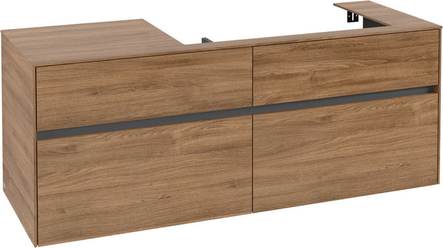 Villeroy & Boch Waschbeckenunterschrank Collaro C09000RH 1400 mm Kansas Oak mit 4 Auszügen