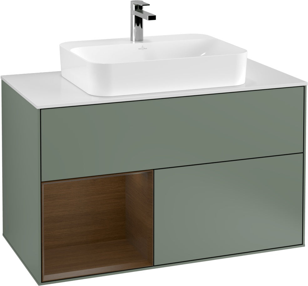 Villeroy & Boch Finion Waschtischunterschrank 1000 mm White Matt Lacquer mit LED-Beleuchtung