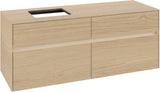 Villeroy & Boch Waschtischunterschrank Collaro C132 B0 1400 mm Nordic Oak mit LED-Beleuchtung und SoftClosing