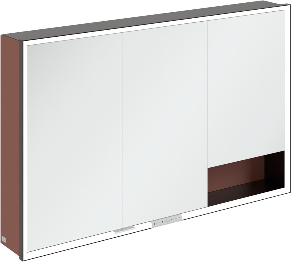 Villeroy & Boch Spiegelschrank My View+ B48110 1000 mm Graphite mit LED-Beleuchtung und SoftClosing