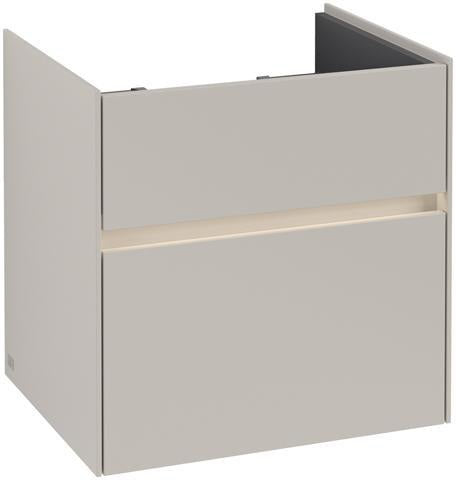 Villeroy & Boch Collaro Waschtischunterschrank mit LED-Beleuchtung, 554 mm, Black Matt Lacquer