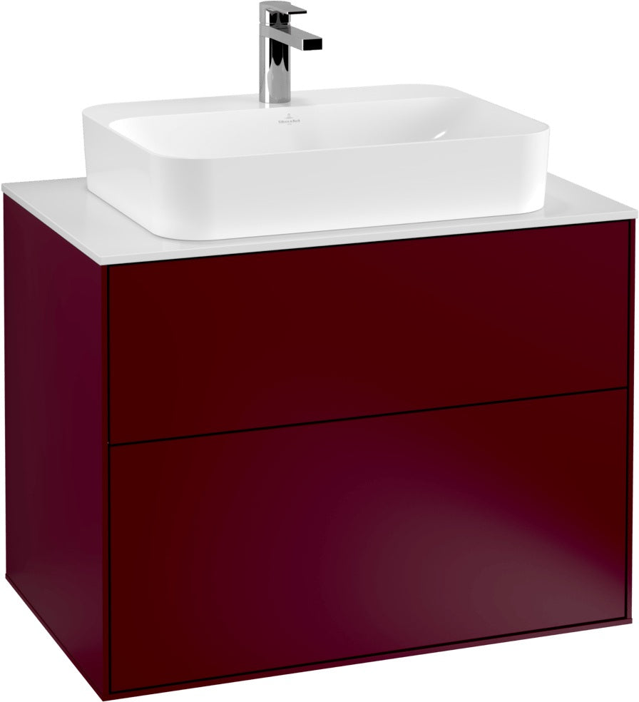 Villeroy & Boch Waschtischunterschrank Finion F3410 800 mm Glossy White Lacquer mit SoftClosing