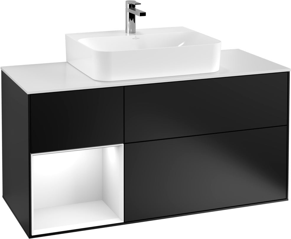 Villeroy & Boch Finion Waschtischunterschrank G161G 1200 mm Glossy White Lacquer mit LED-Beleuchtung