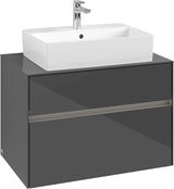 Villeroy & Boch Waschtischunterschrank Collaro C124 B0 800 mm Glossy White mit Beleuchtung