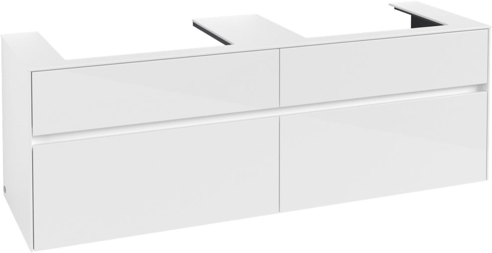 Villeroy & Boch Waschtischunterschrank Collaro C024 1600 mm Glossy White, 4 Auszüge, SoftClosing