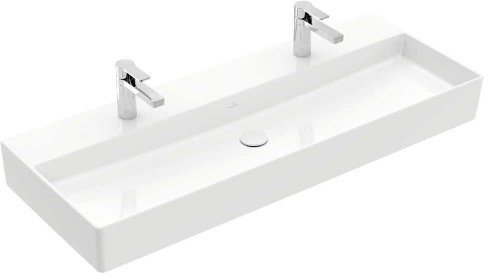 Villeroy & Boch Memento 2.0 Wandwaschbecken 1200 mm Rechteck Weiß Alpin TitanCeram