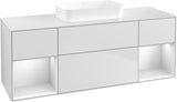 Villeroy & Boch Finion Waschtischunterschrank 1600 mm Glossy White Lacquer mit Beleuchtung