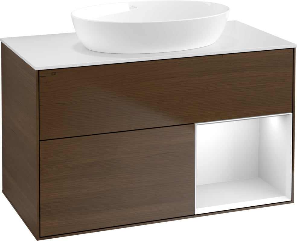Villeroy & Boch Finion Waschtischunterschrank FA21GFGF 1000 mm Glossy White Lacquer