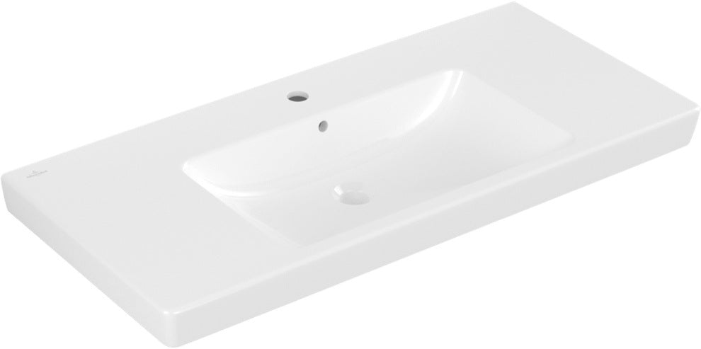 Villeroy & Boch Schrankwaschtisch Subway 2.0 1000 mm Weiß Alpin – Wandmontage, mit Überlauf