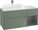 Villeroy & Boch Waschtischunterschrank Finion F401G 1200 mm Glossy White Lacquer mit Beleuchtung
