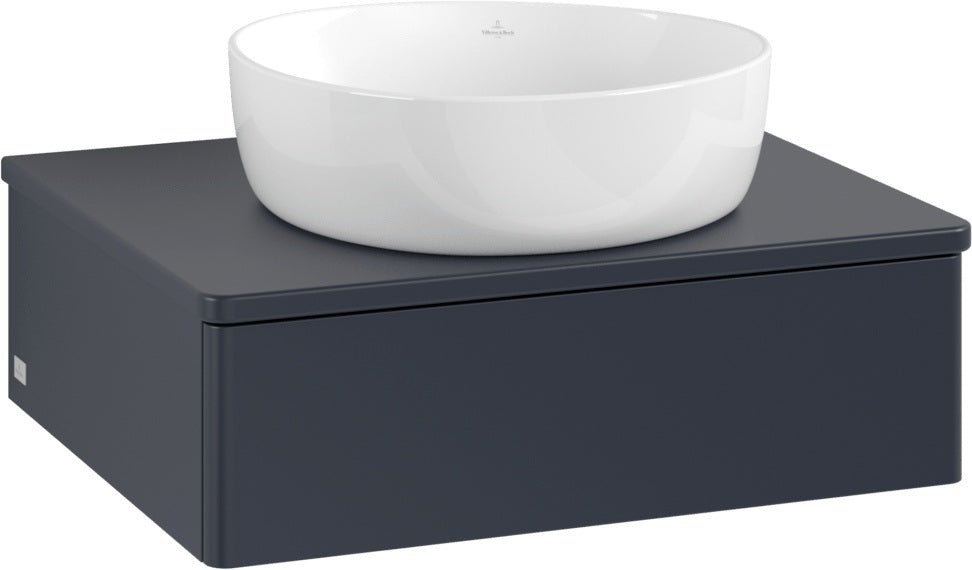 Villeroy & Boch Antao Waschtischunterschrank 600 mm Midnight Blue Matt Lacquer mit Auszugsbeleuchtung