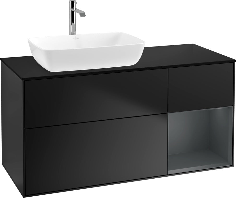 Villeroy & Boch Finion Waschtischunterschrank 1200 mm Glossy White mit Beleuchtung und SoftClosing