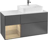 Villeroy & Boch Waschtischunterschrank Finion G141G 1200 mm Glossy White mit LED-Beleuchtung