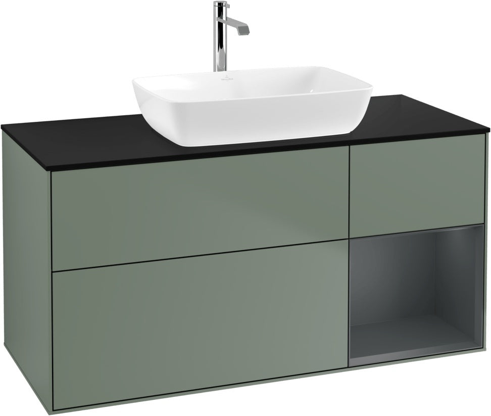 Villeroy & Boch Finion Waschbeckenunterschrank 1200 mm Glossy White Lacquer mit Beleuchtung
