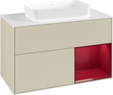 Villeroy & Boch Finion Waschbeckenunterschrank 1000 mm Silk Grey Matt mit Beleuchtung