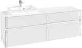 Villeroy & Boch Waschbeckenunterschrank Collaro C078 White Matt 1600 mm mit 4 Auszügen und Becken links