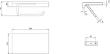 Villeroy & Boch Elements Striking WC-Papierhalter mit Ablage, Chrom, 200 x 110 x 79 mm