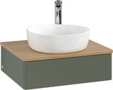 Villeroy & Boch Antao Waschtischunterschrank 600 mm Leaf Green Matt Lack mit Hahnlochbohrung